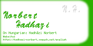 norbert hadhazi business card